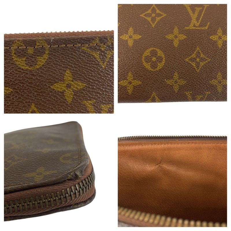 Louis Vuitton Monogram Posh Document Case Brown Clutch