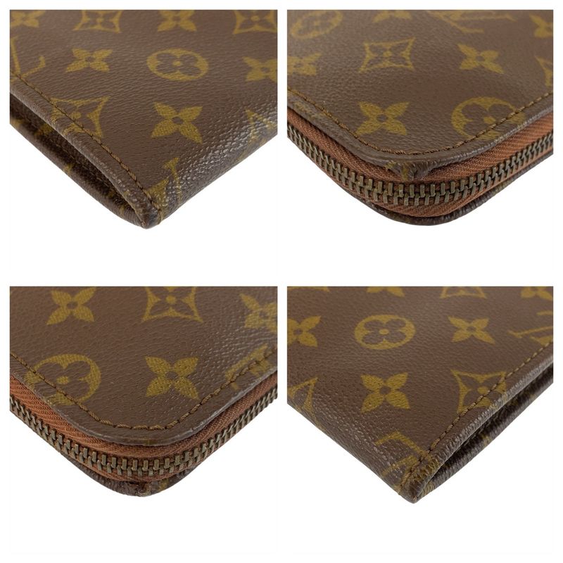 Louis Vuitton Monogram Posh Document Case Brown Clutch