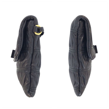 Prada Black Gold Leather 53 Clutch Pouch