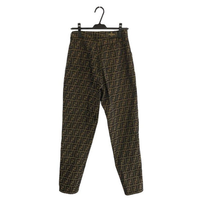 Fendi Zucca 29 Inch Brown Polyester Cotton Pants