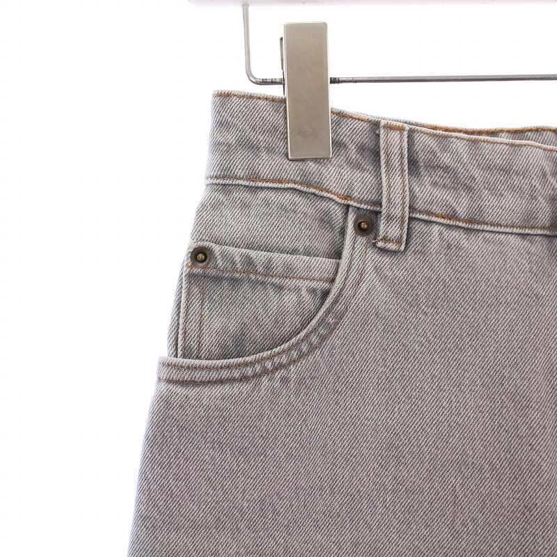 Miu Miu Miu Denim Pants Jeans Cutoff Straight Gray