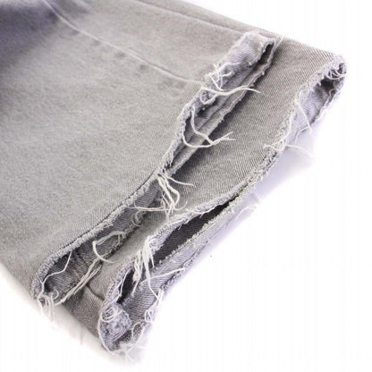 Miu Miu Miu Denim Pants Jeans Cutoff Straight Gray