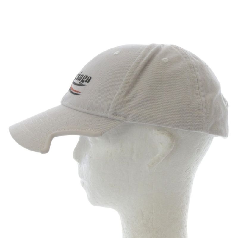 Balenciaga Political Stencil Hat Baseball Cap L White