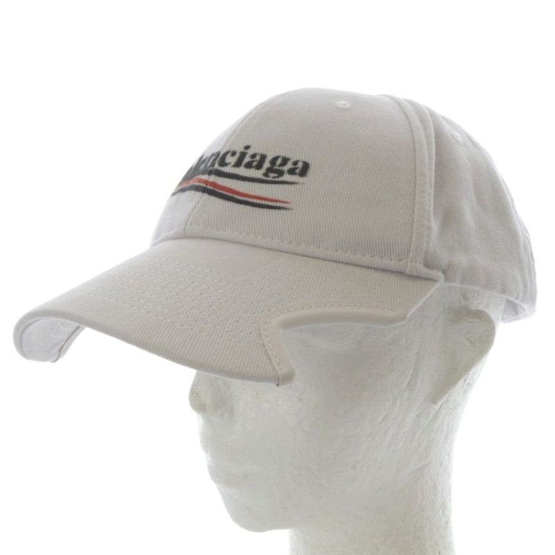 Balenciaga Political Stencil Hat Baseball Cap L White