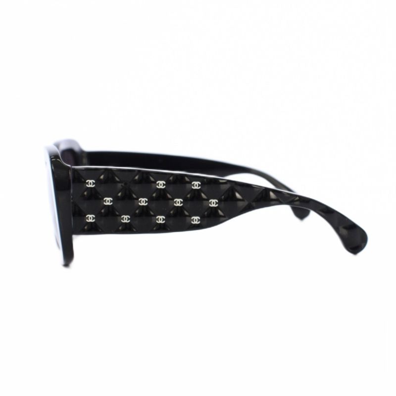 Chanel Sunglasses CC Logo Temple Square Lens Black KH Eyewear