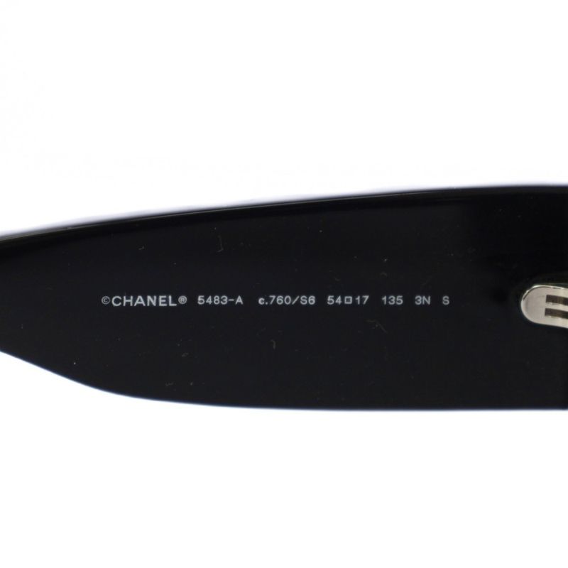 Chanel Sunglasses CC Logo Temple Square Lens Black KH Eyewear