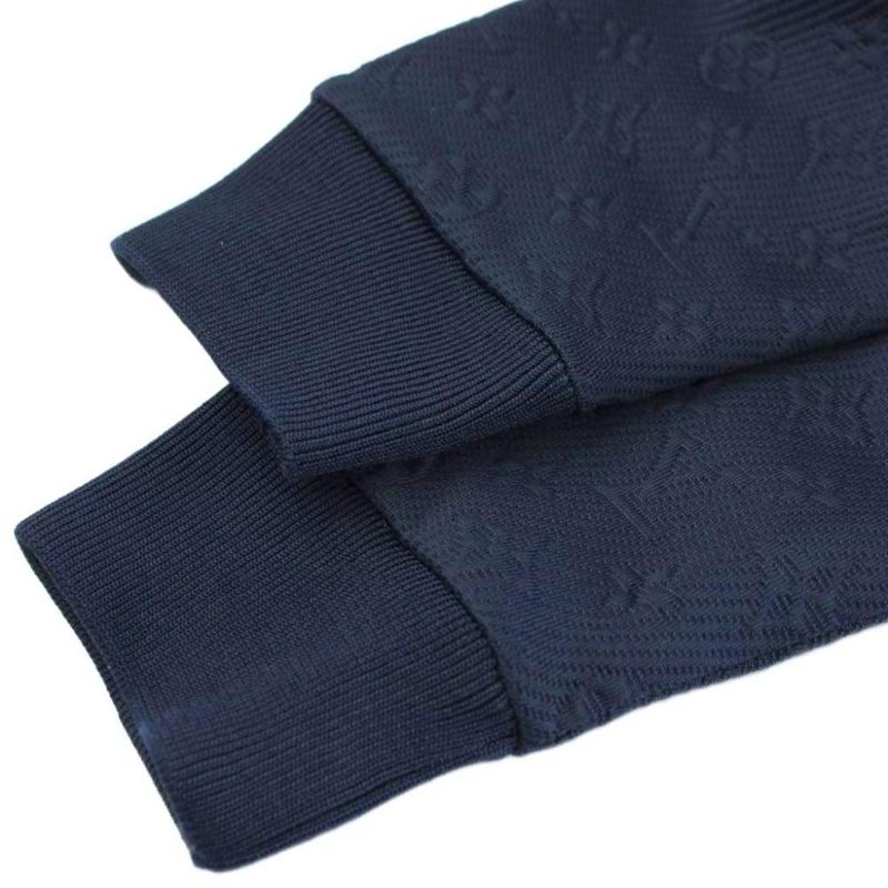 Louis Vuitton Monogram Jacquard Full Zip Track Over Jacket Xhm L Navy