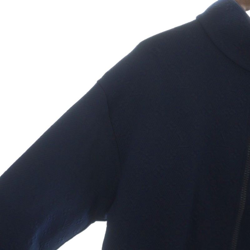 Louis Vuitton Monogram Jacquard Full Zip Track Over Jacket Xhm L Navy