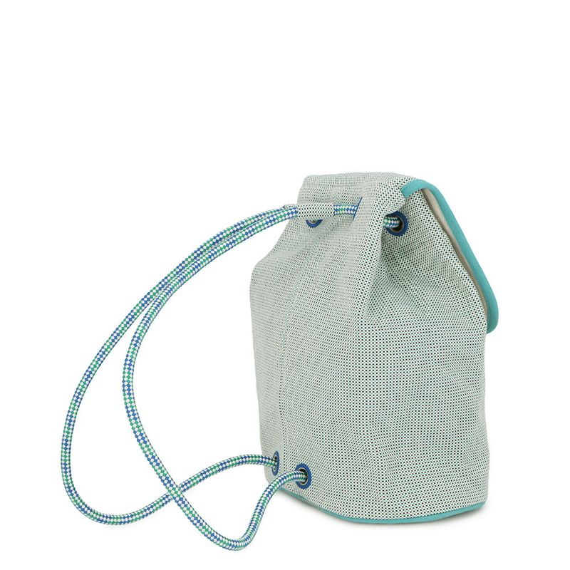 Hermes Backpack les Cabanes Embroidery Tricolor