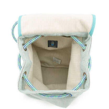 Hermes Backpack les Cabanes Embroidery Tricolor