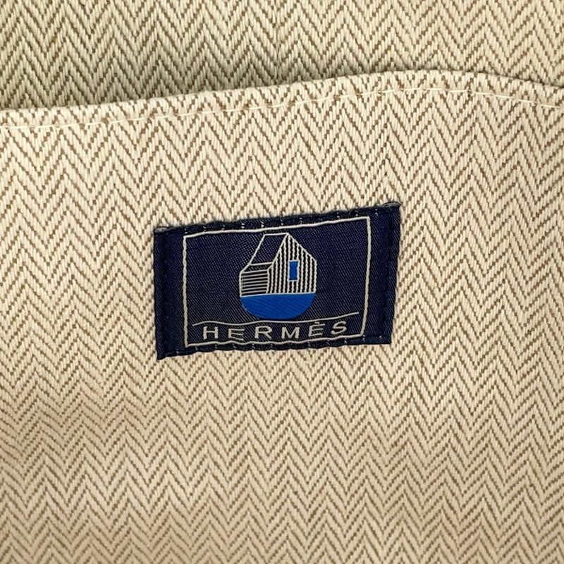 Hermes Backpack les Cabanes Embroidery Tricolor