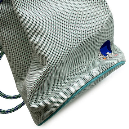 Hermes Backpack les Cabanes Embroidery Tricolor