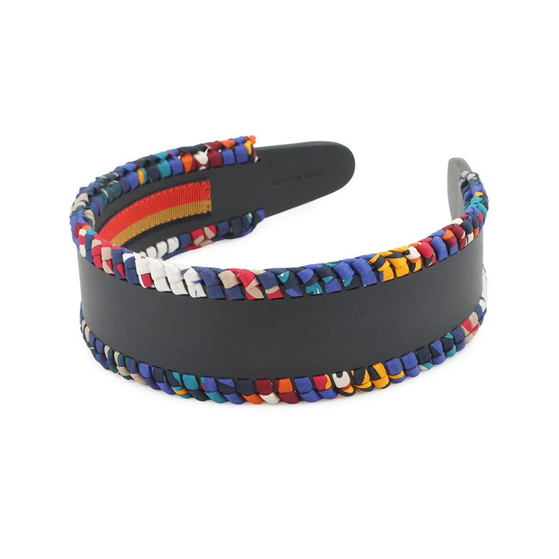 Hermes Headband Series Grace Navy Multicolor Silver Swift