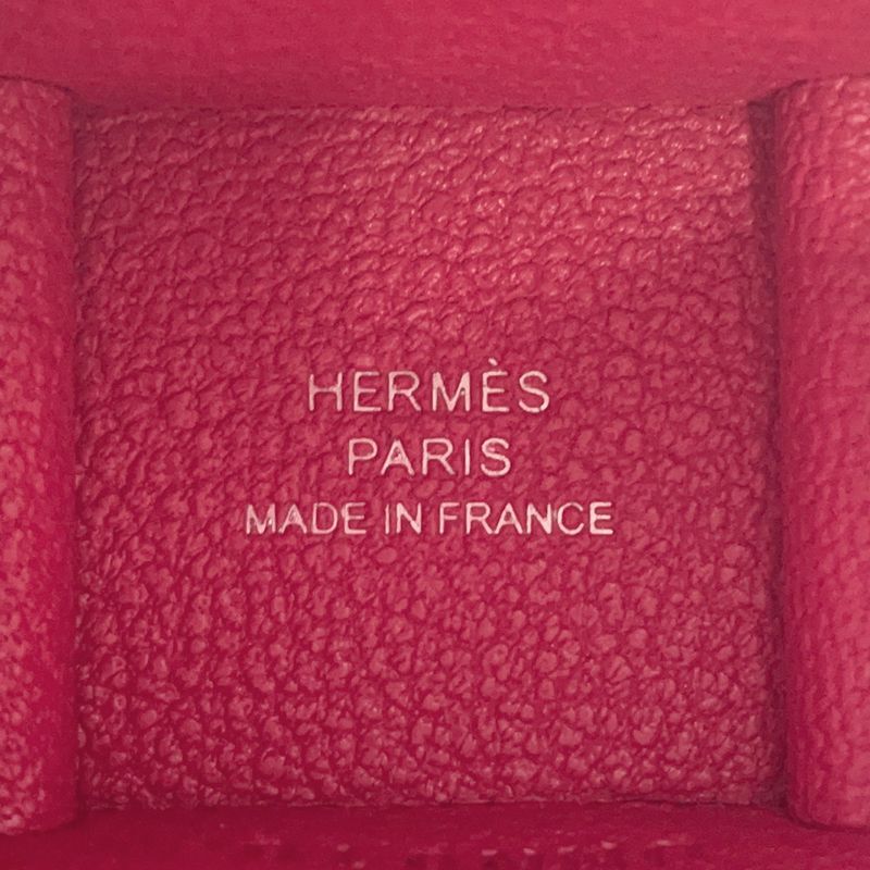 Hermes Bag Charm Bolide on Wheels Rose Vertigo Silver Chevre Misor Heel