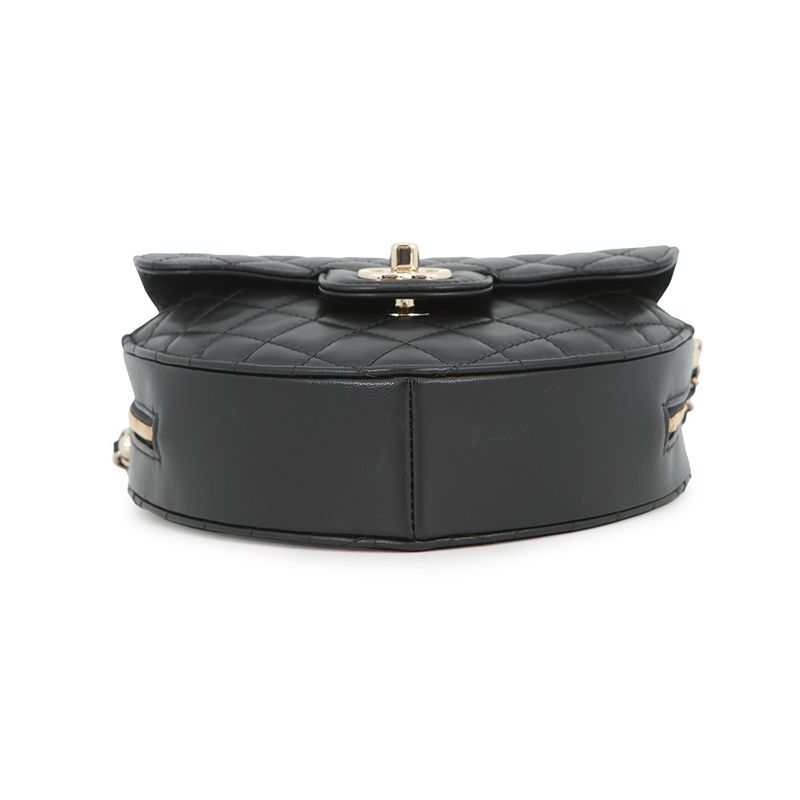 Chanel Chain Shoulder Bag Quilted Heart