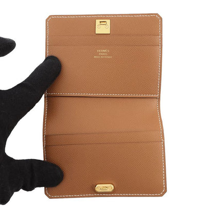 Hermes Card Case Medallion Gold Vo Madame