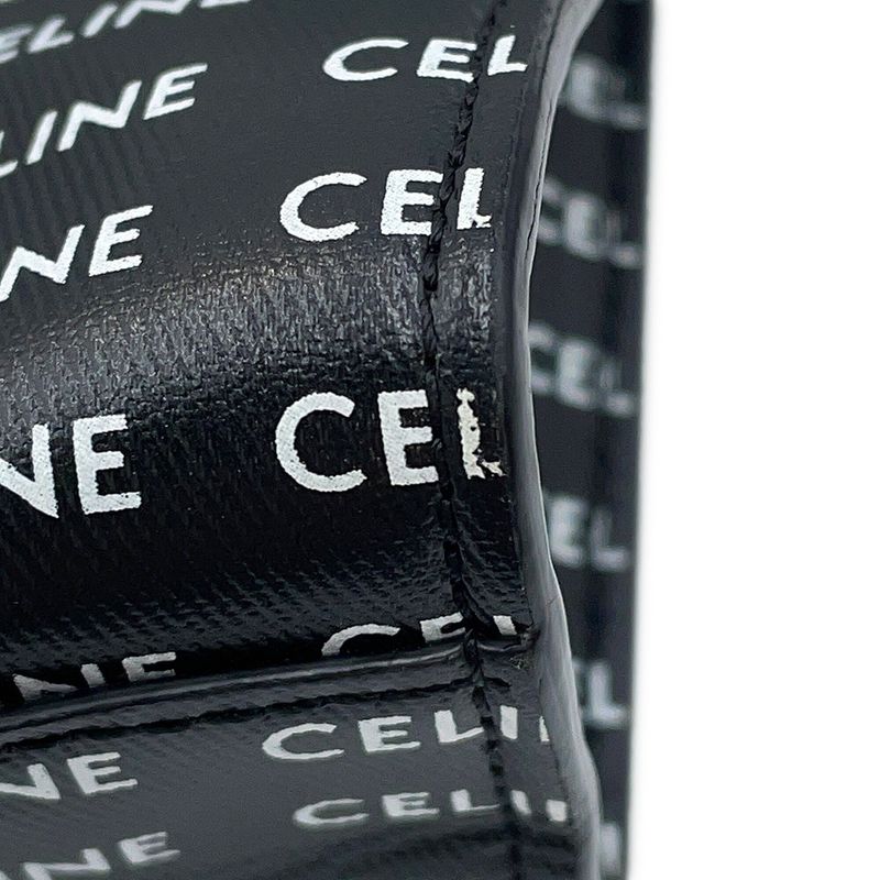 Celine Tote Small Vertical Cabas Logo All Over Pattern 2-Way Black