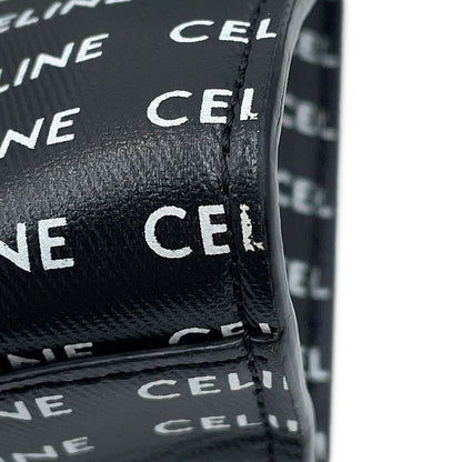 Celine Tote Small Vertical Cabas Logo All Over Pattern 2-Way Black