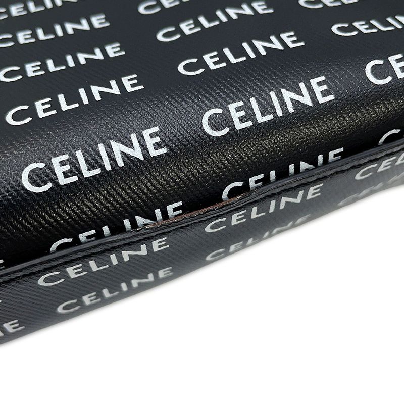 Celine Tote Small Vertical Cabas Logo All Over Pattern 2-Way Black