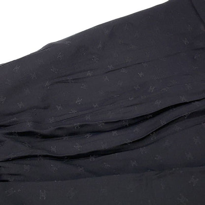 Celine Skirt Box Pleats Tweed 38 Black
