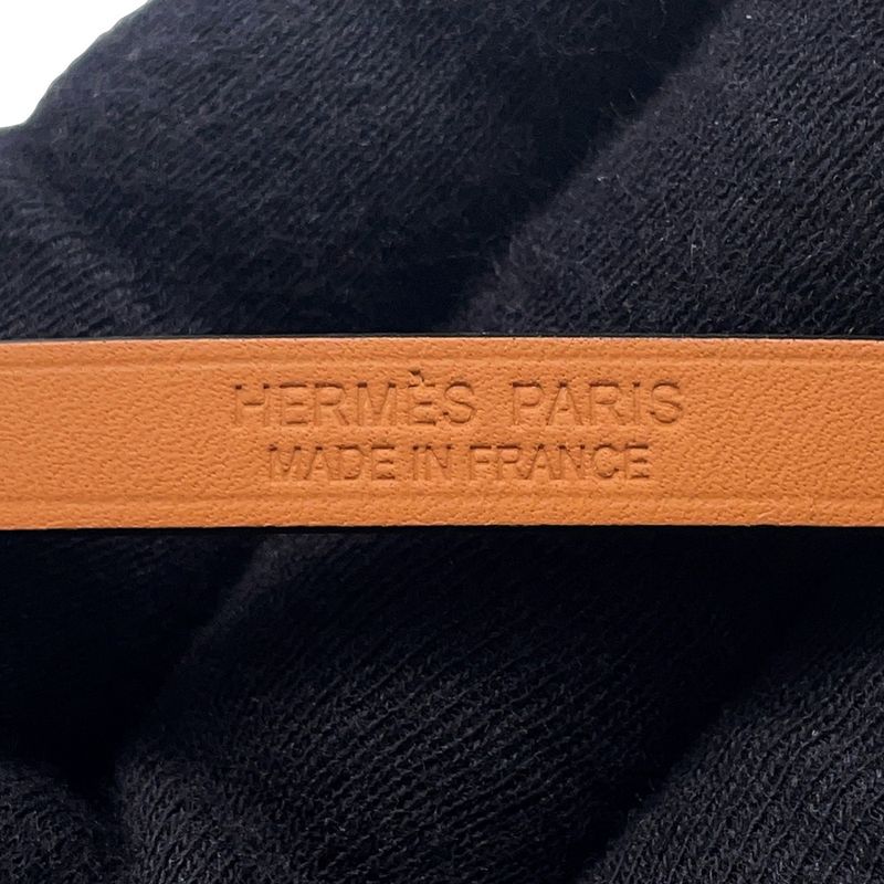 Hermes Bracelet Mini Rival Black Pink Gold Swift T3