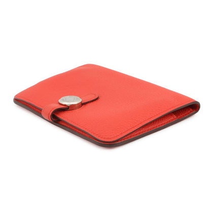 Hermes Bifold Wallet Dogon Compact Capucines Silver Togo
