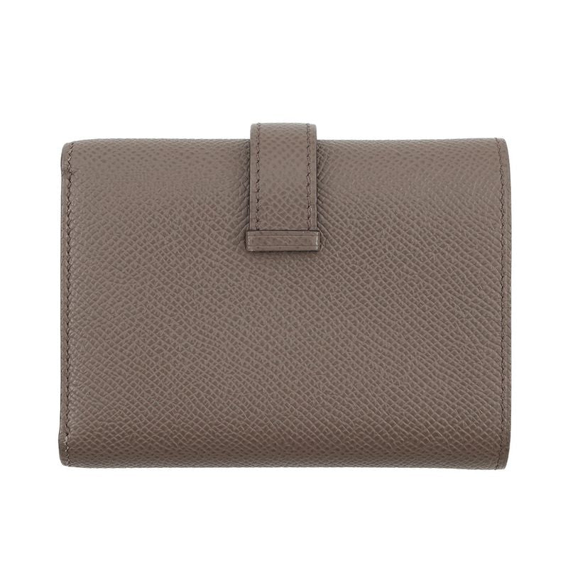 Hermes Trifold Wallet Bearn Combination Verso Etain Etoupe Gold Epsom