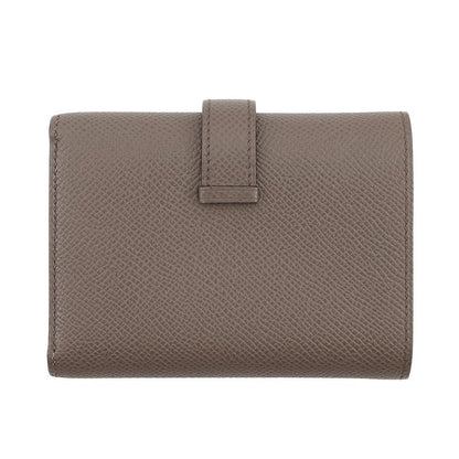 Hermes Trifold Wallet Bearn Combination Verso Etain Etoupe Gold Epsom