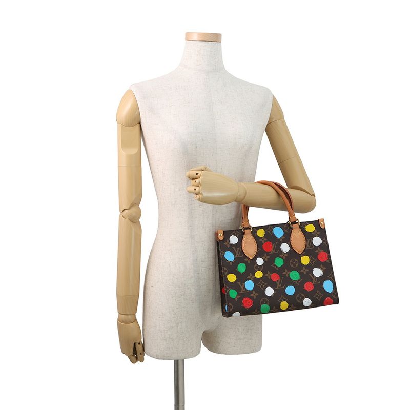 Louis Vuitton Handbag Monogram Painted Dot LV YK on the Go PM 2-Way Shoulder