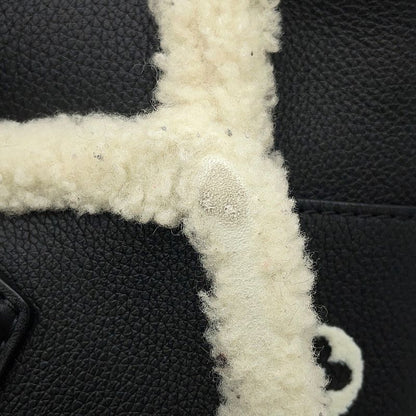Louis Vuitton Handbag Shearling Calf Leather on My Side MM 2-Way Black
