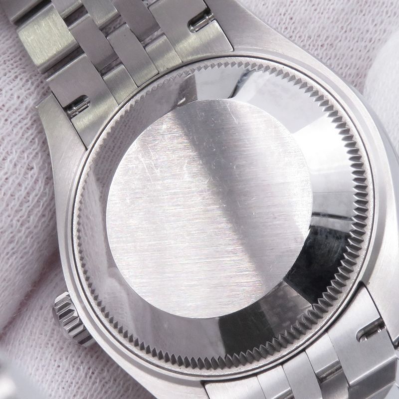 Rolex Datejust 31 SS 18k White Gold Roulette Watch Bright Blue Dial