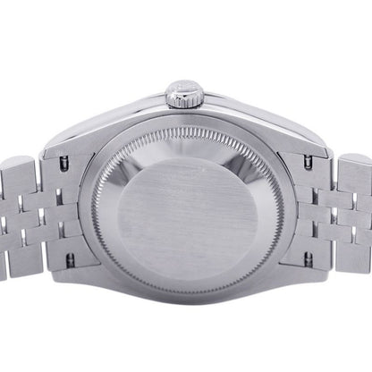 Rolex Datejust 36 SS 18k White Gold Watch Silver Dial VI IX Diamond