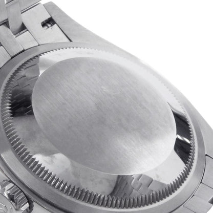 Rolex Datejust 36 SS 18k White Gold Watch Silver Dial VI IX Diamond
