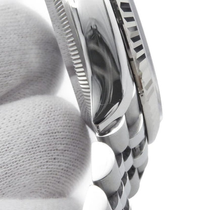 Rolex Datejust 36 SS 18k White Gold Watch Silver Dial VI IX Diamond