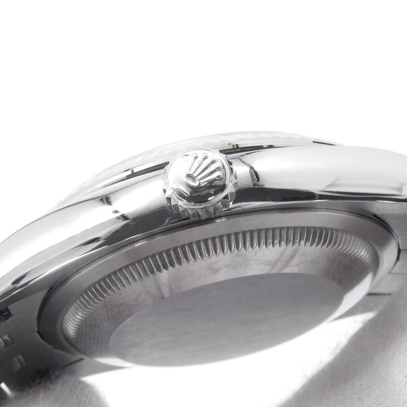 Rolex Datejust 36 SS 18k White Gold Watch Silver Dial VI IX Diamond