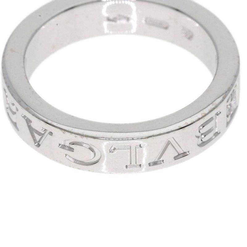 Bvlgari Double Logo Diamond Ring 18k White Gold