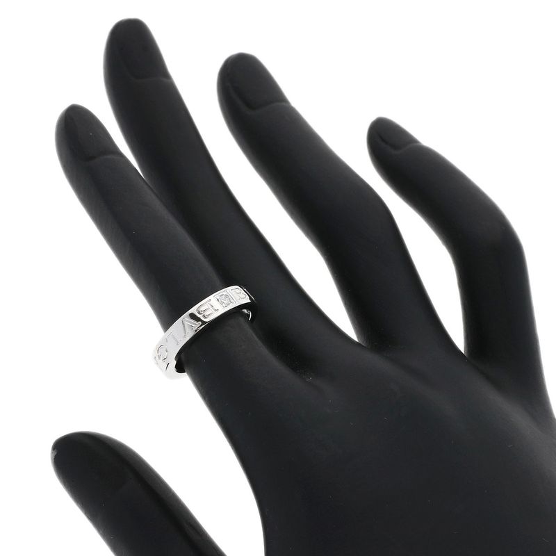 Bvlgari Double Logo Diamond Ring 18k White Gold