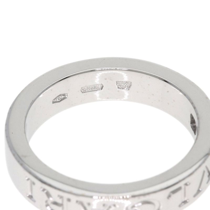 Bvlgari Double Logo Diamond Ring 18k White Gold
