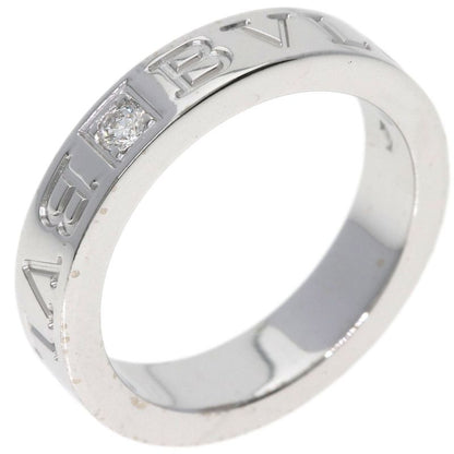 Bvlgari Double Logo Diamond Ring 18k White Gold