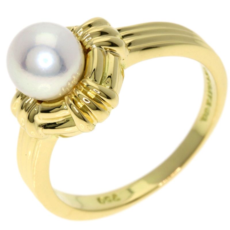 Tiffany & Co Pearl Ring 18k Yellow Gold