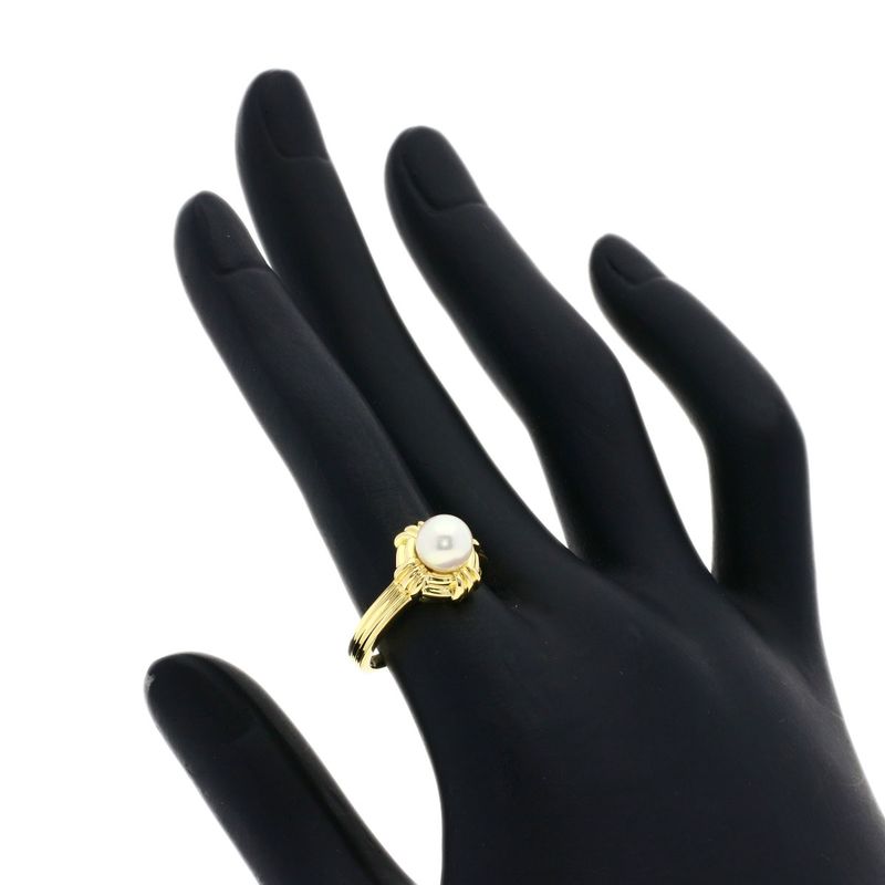 Tiffany & Co Pearl Ring 18k Yellow Gold