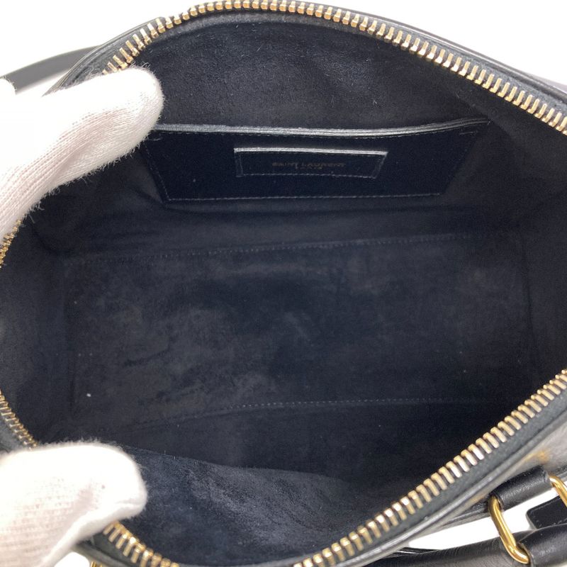 Saint Laurent Yves Baby Duffle 2-Way Handbag Leather