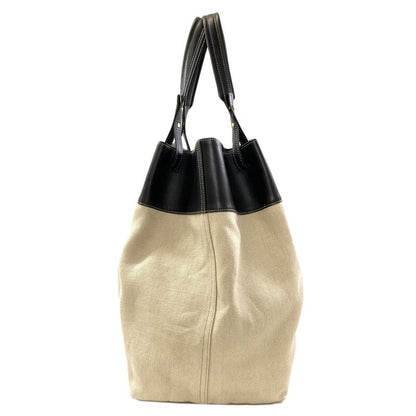 Bottega Veneta Logo Tote Canvas Leather