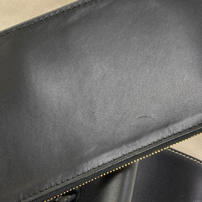Bottega Veneta Logo Tote Canvas Leather