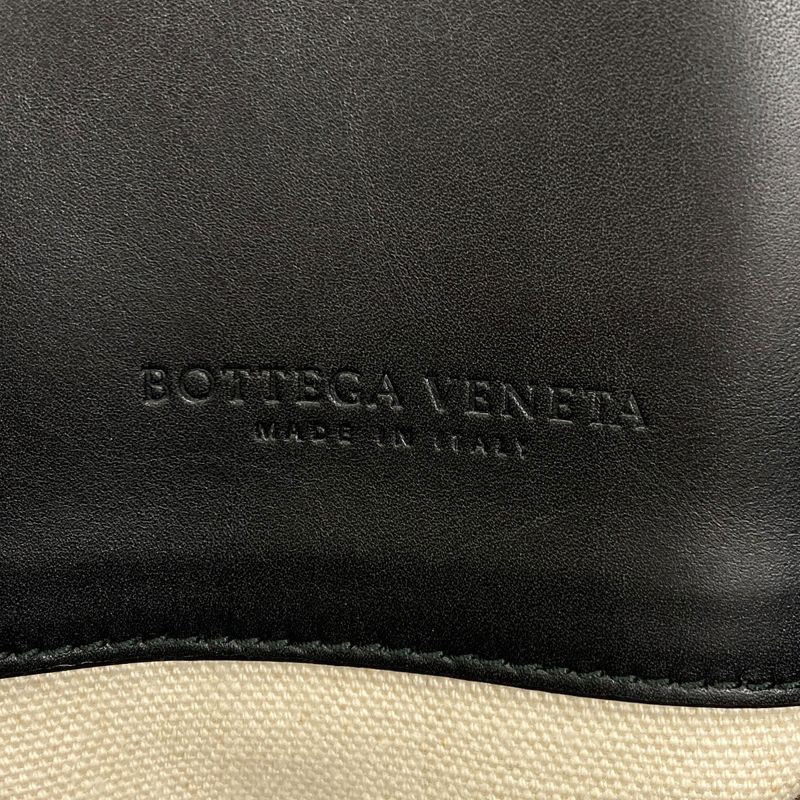 Bottega Veneta Logo Tote Canvas Leather