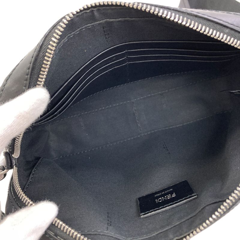 Fendi Diagonal Camera Case Shoulder Bag Leather