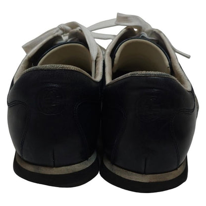 Gucci Sneakers 42 Dark Navy Beige GG Pattern Leather