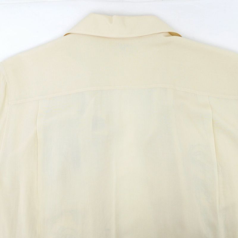 Celine Palm Tree Embroidery Bijou Short Sleeve Shirt Beige 38 Top
