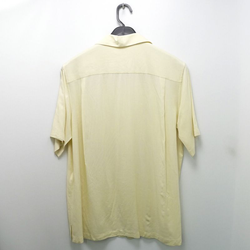 Celine Palm Tree Embroidery Bijou Short Sleeve Shirt Beige 38 Top