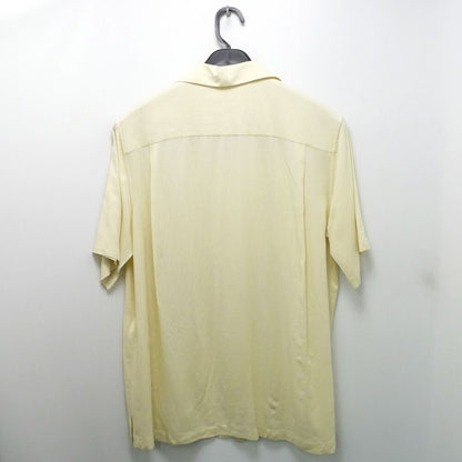 Celine Palm Tree Embroidery Bijou Short Sleeve Shirt Beige 38 Top